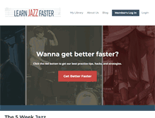Tablet Screenshot of learnjazzfaster.com